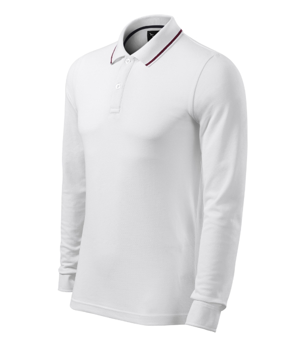 Contrast Stripe LS 258 Koszulka polo męska