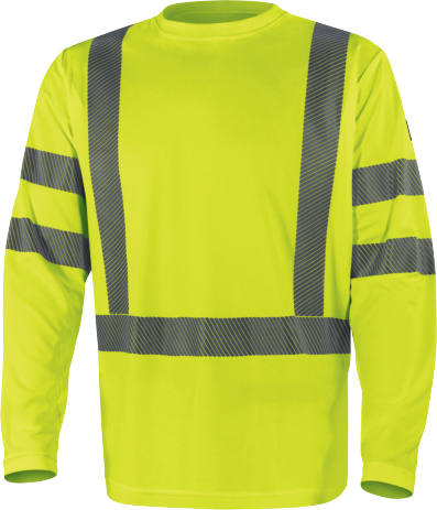 T-SHIRT OSTRZEGAWCZY Z DŁUGIMI RĘKAWAMI 100% POLIESTER 235 g/m²
