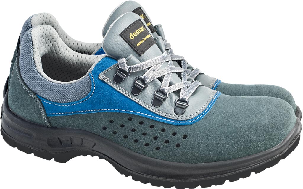 BUTY BEZPIECZNE - ZIELONO-NIEBIESKO-SZARY 40
