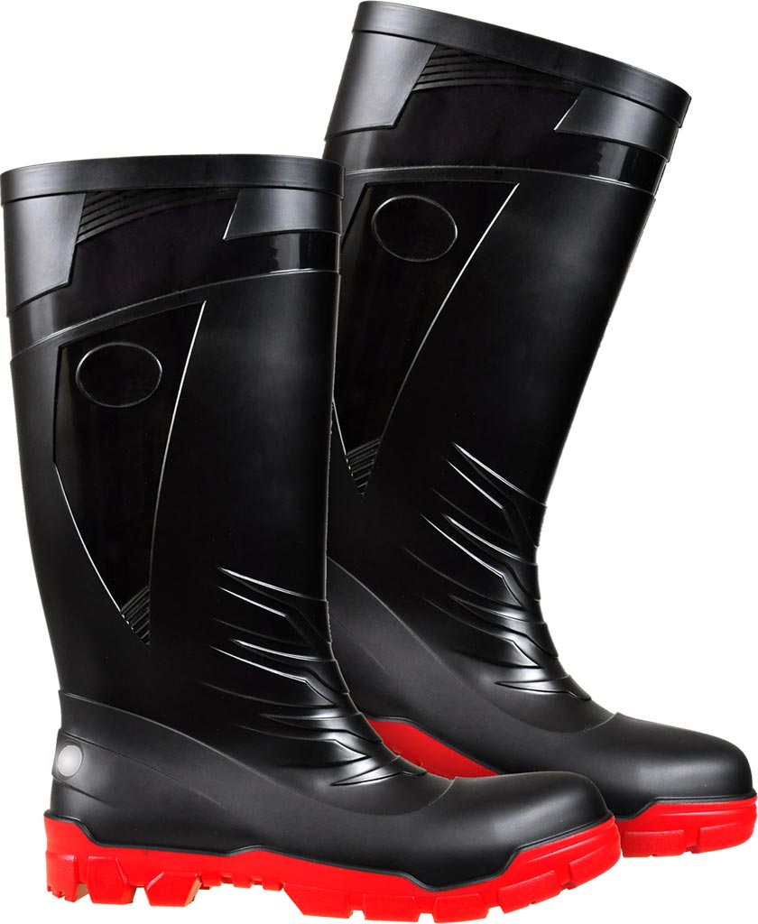 BUTY BEZPIECZNE - CZARNO-CZERWONY 37