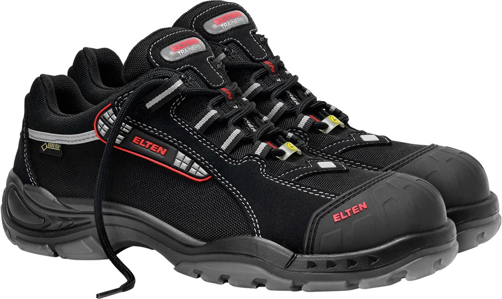 BUTY BEZPIECZNE - CZARNO-SZARO-CZERWONY 42