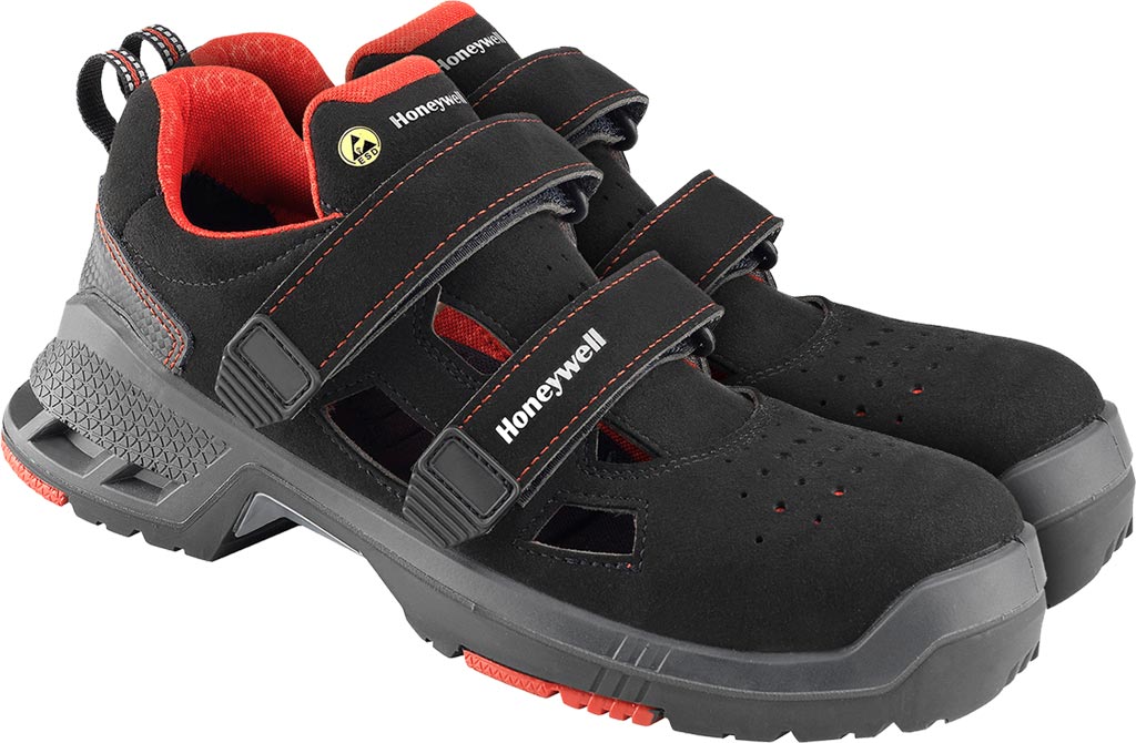 BUTY BEZPIECZNE - CZARNO-CZERWONY 39