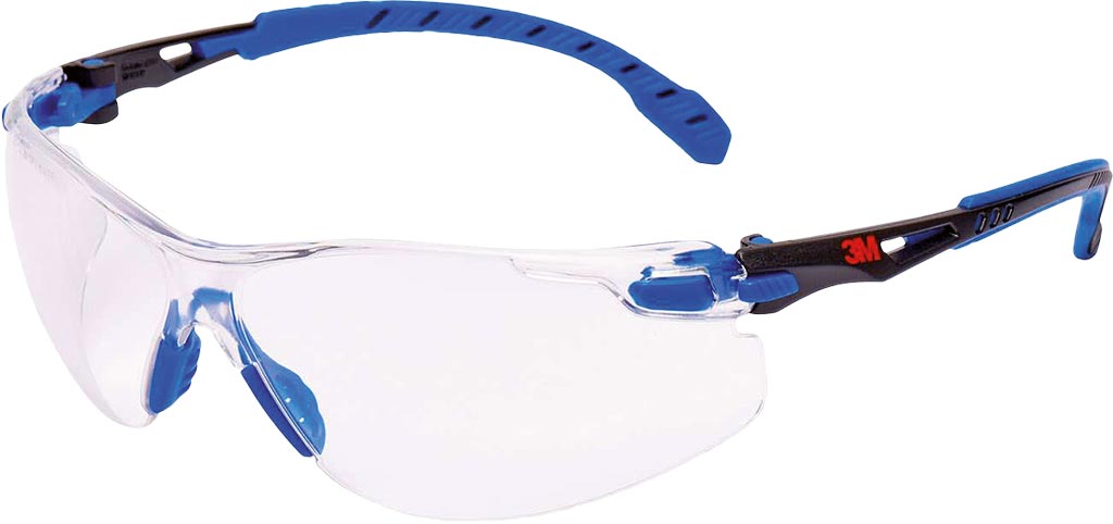 OKULARY OCHRONNE - TRANSPARENTNO-NIEBIESKO-CZARNY uni