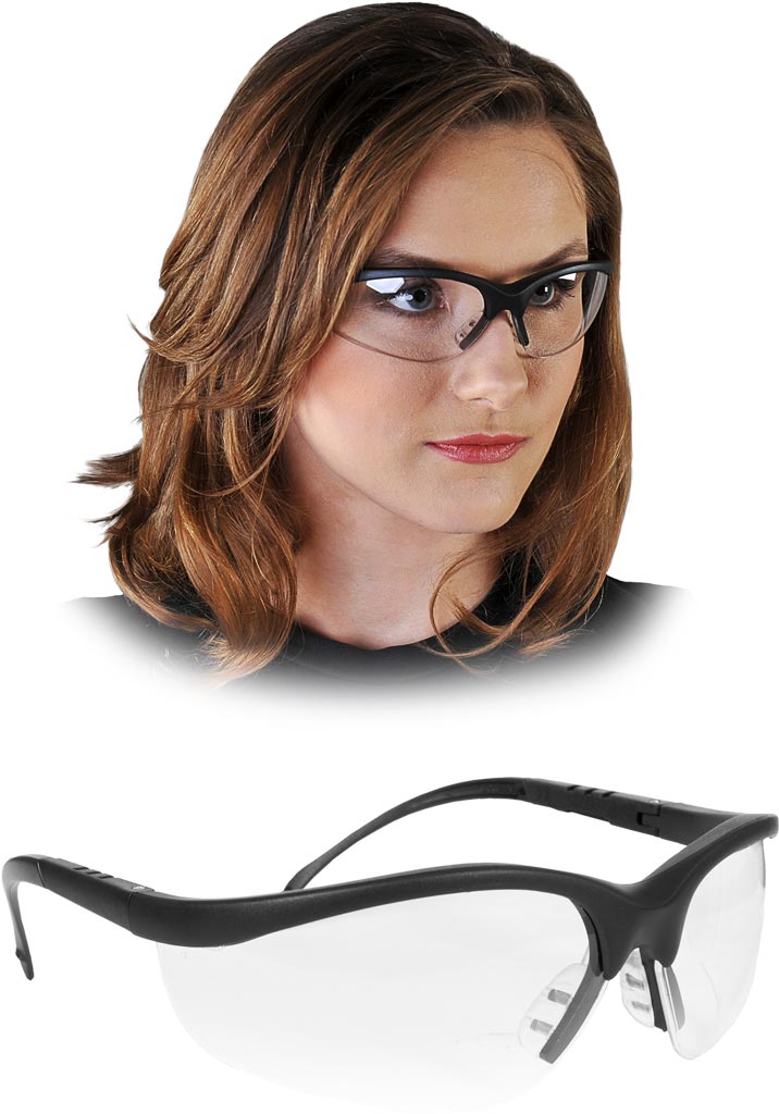 OKULARY OCHRONNE - TRANSPARENTNO-CZARNY