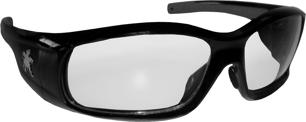 OKULARY OCHRONNE - TRANSPARENTNO-CZARNY