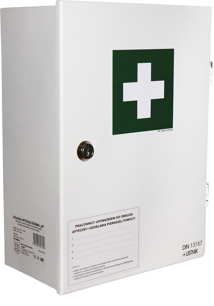 APTECZKA PIERWSZEJ POMOCY 8% VAT - BIAŁY 30x22x12