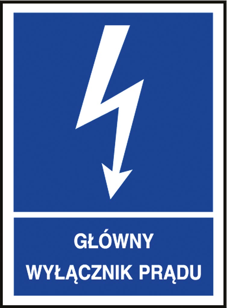 ZNAK BEZPIECZEŃSTWA -  74x105 mm
