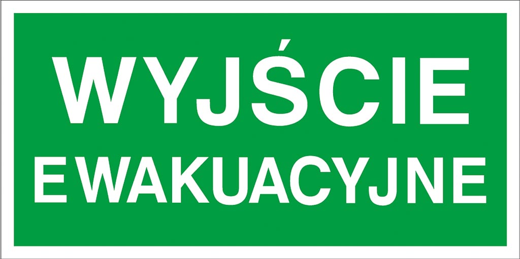ZNAK BEZPIECZEŃSTWA -  200x400 mm