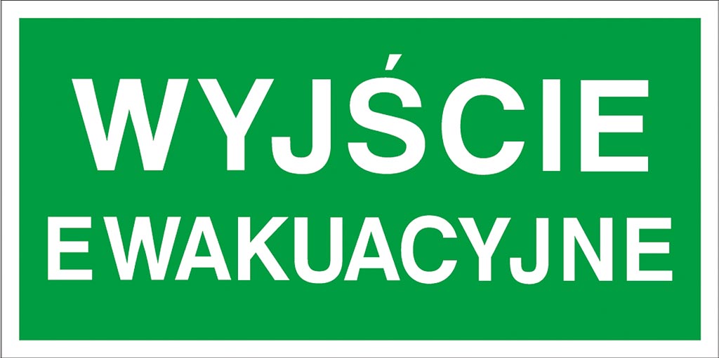 ZNAK BEZPIECZEŃSTWA -  200x400 mm
