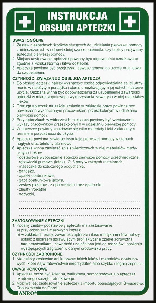 ZNAK BEZPIECZEŃSTWA -  110x220 mm