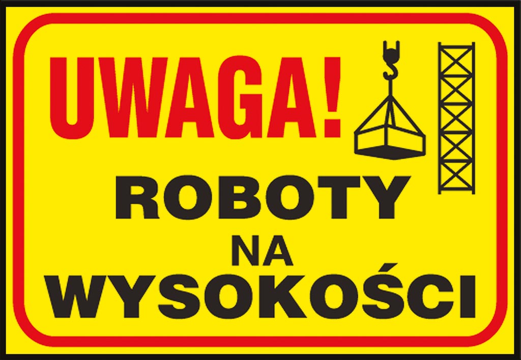 ZNAK BEZPIECZEŃSTWA -  250x350 mm