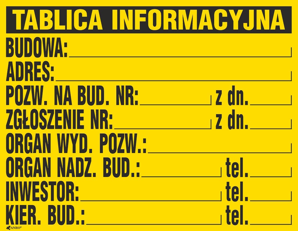 ZNAK BEZPIECZEŃSTWA -  700x900 mm