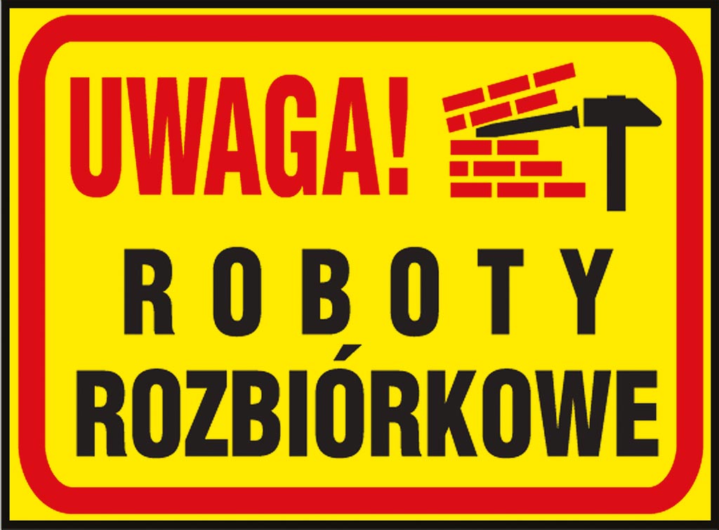 ZNAK BEZPIECZEŃSTWA -  250x350 mm