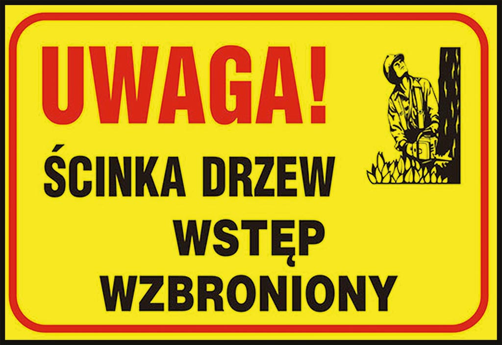ZNAK BEZPIECZEŃSTWA -  250x350 mm