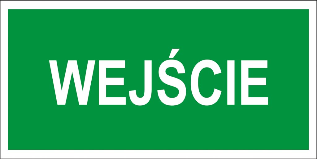 ZNAK BEZPIECZEŃSTWA - 200x400 mm