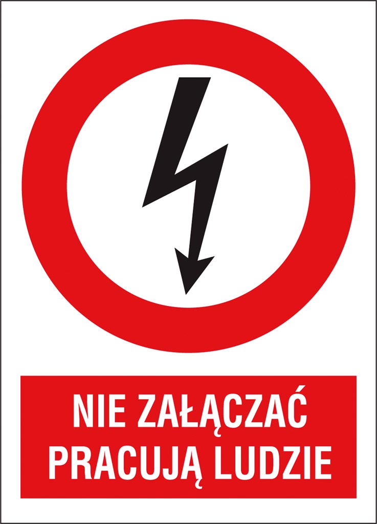 ZNAK BEZPIECZEŃSTWA -  74x105 mm