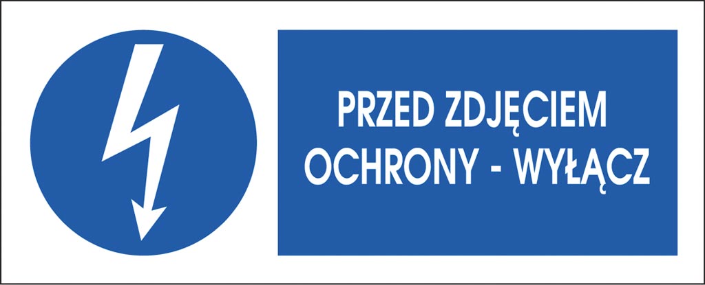 ZNAK BEZPIECZEŃSTWA -  74x210 mm