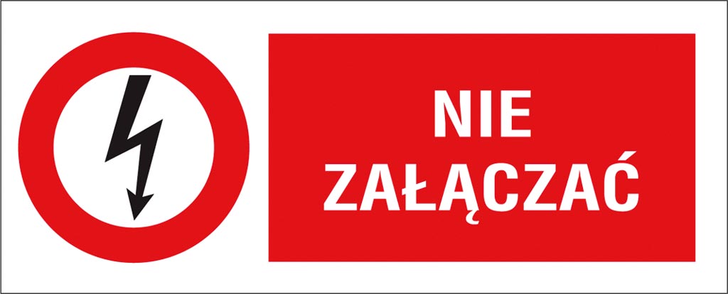 ZNAK BEZPIECZEŃSTWA -  74x210 mm