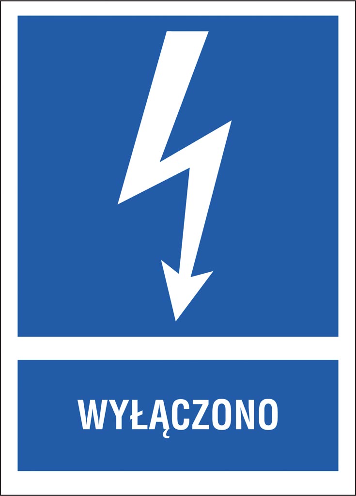 ZNAK BEZPIECZEŃSTWA -  74x105 mm