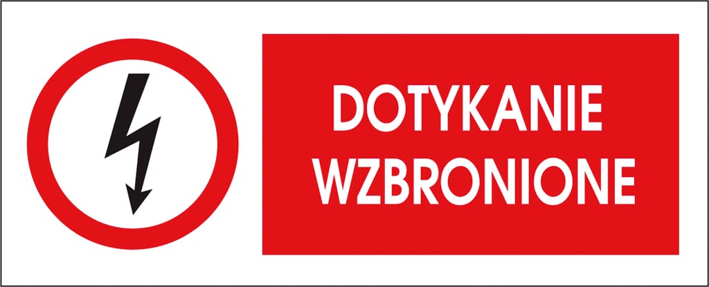 ZNAK BEZPIECZEŃSTWA -  74x210 mm