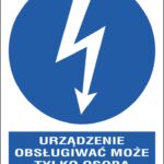 ZNAK BEZPIECZEŃSTWA -  74x105 mm