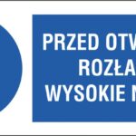 ZNAK BEZPIECZEŃSTWA -  74x210 mm