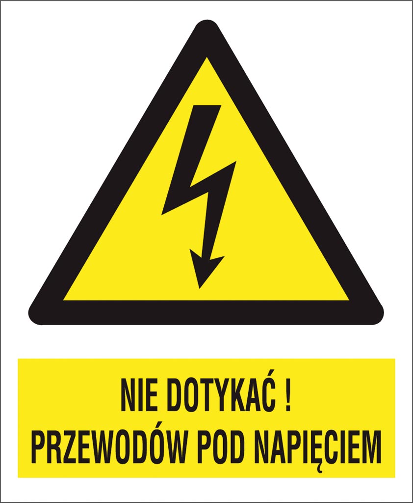 ZNAK BEZPIECZEŃSTWA - 74x105 mm