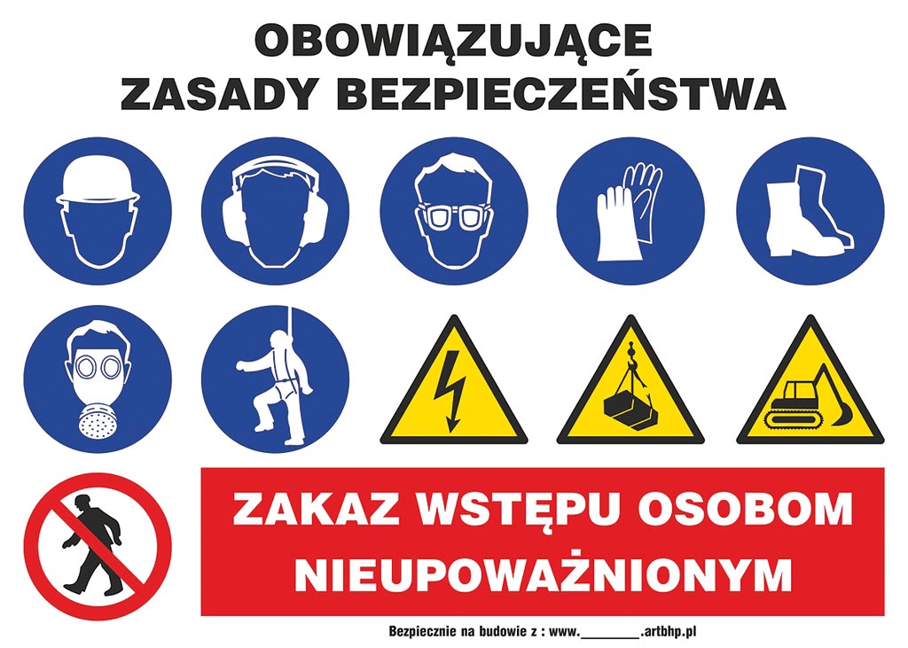 ZNAK BEZPIECZEŃSTWA -  700x500 mm