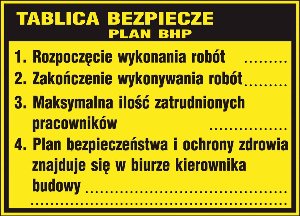 ZNAK BEZPIECZEŃSTWA -  700x900 mm
