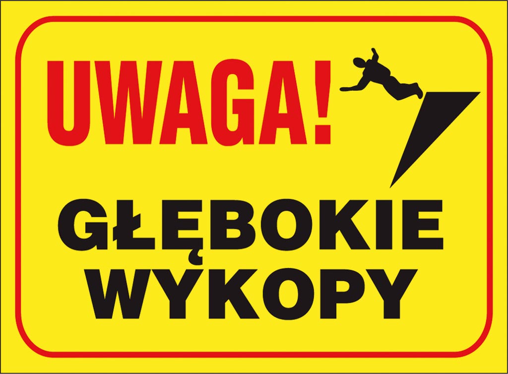 ZNAK BEZPIECZEŃSTWA -  250x350 mm