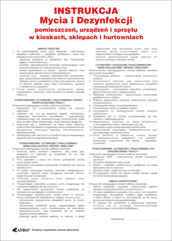 ZNAK BEZPIECZEŃSTWA -  250x350 mm