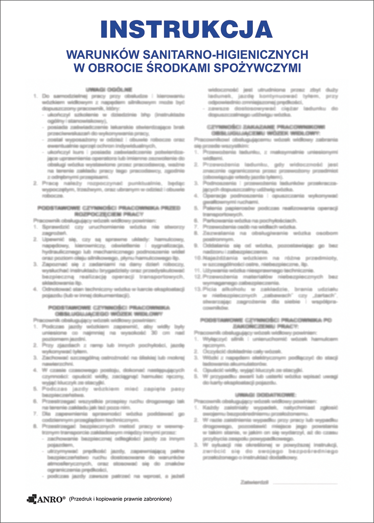 ZNAK BEZPIECZEŃSTWA -  250x350 mm