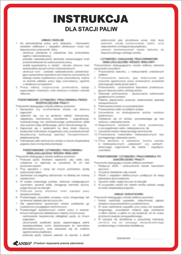 ZNAK BEZPIECZEŃSTWA -  250x350 mm