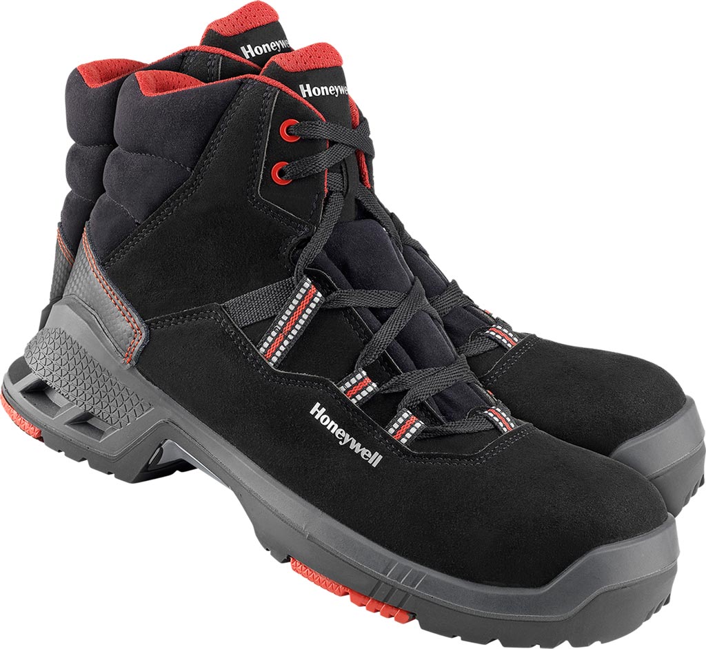 BUTY BEZPIECZNE - CZARNO-CZERWONY 49