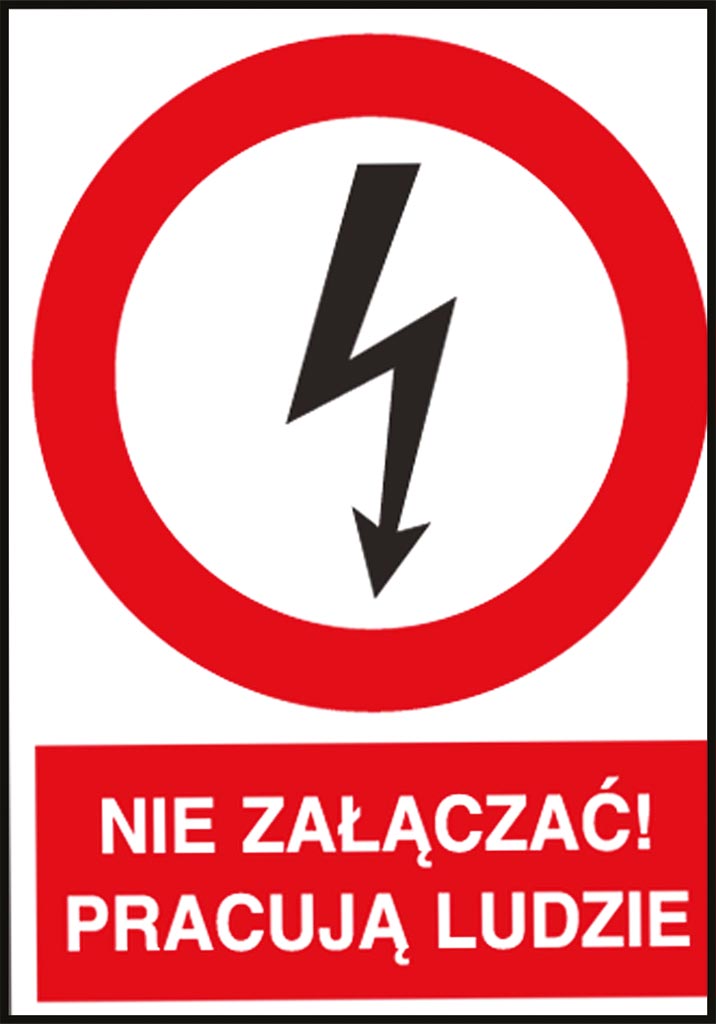 ZNAK BEZPIECZEŃSTWA -  74x105 mm
