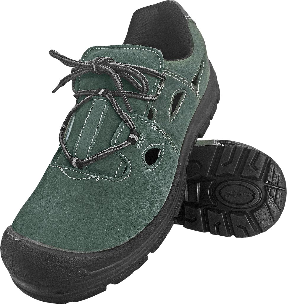 BUTY BEZPIECZNE - ZIELONO-CZARNY 40