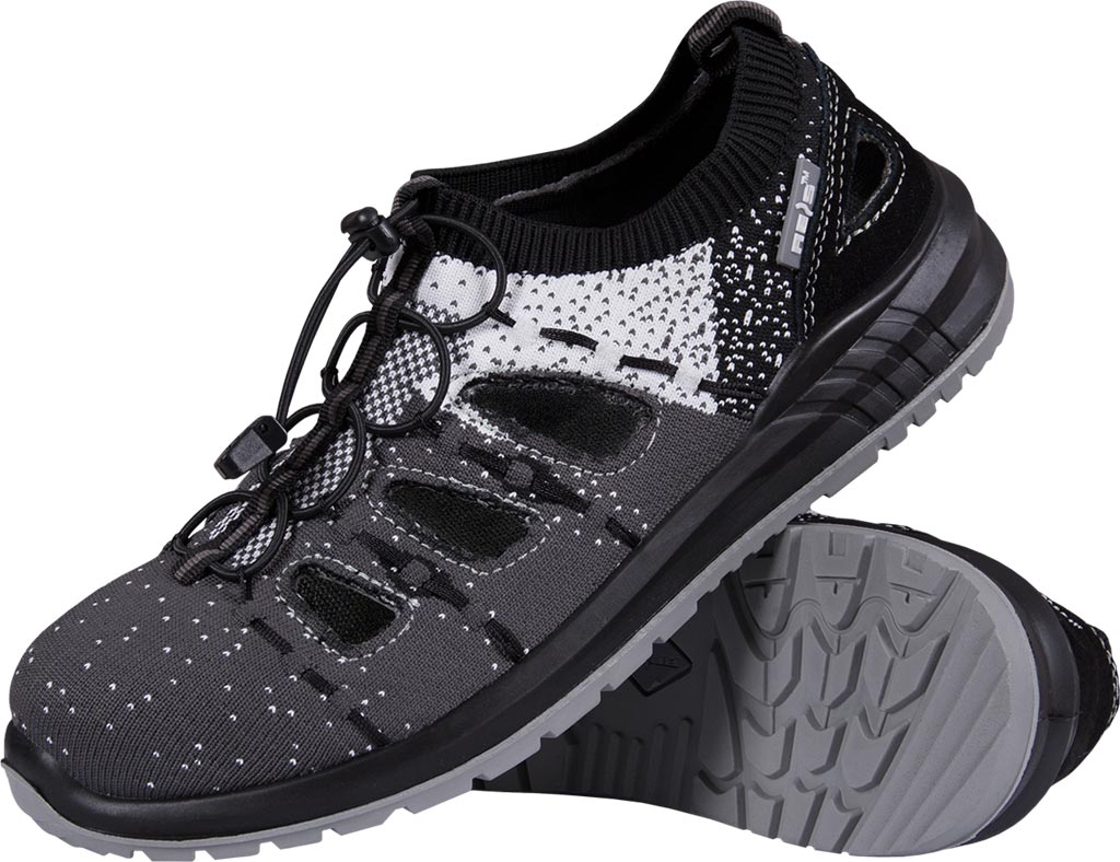 BUTY BEZPIECZNE - SZARO-BIAŁO-CZARNY 41