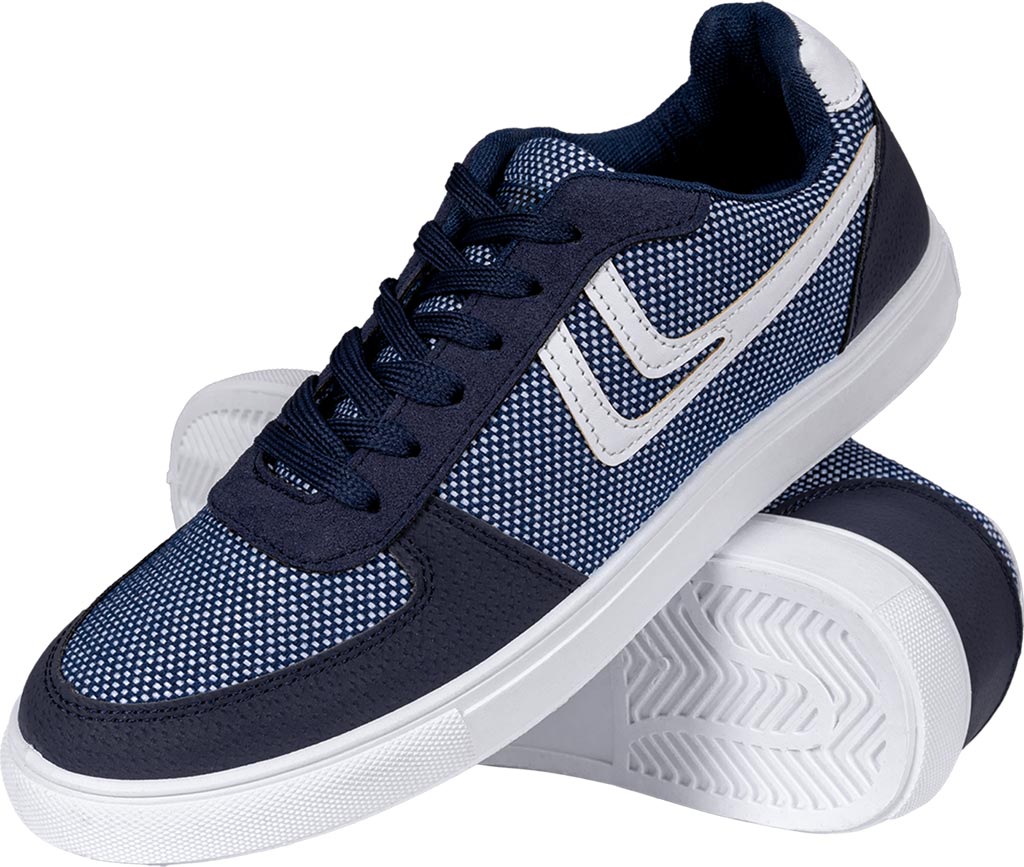 BUTY SPORTOWE - GRANATOWO-BIAŁY 44