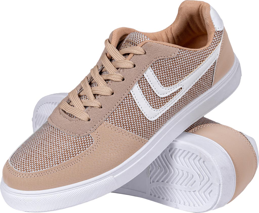 BUTY SPORTOWE - BEŻOWO-BIAŁY 36
