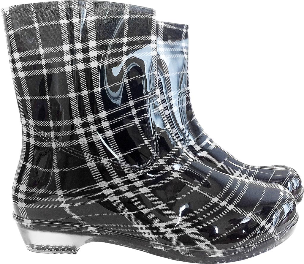 BUTY Z PCV - CZARNO-BIAŁY 38