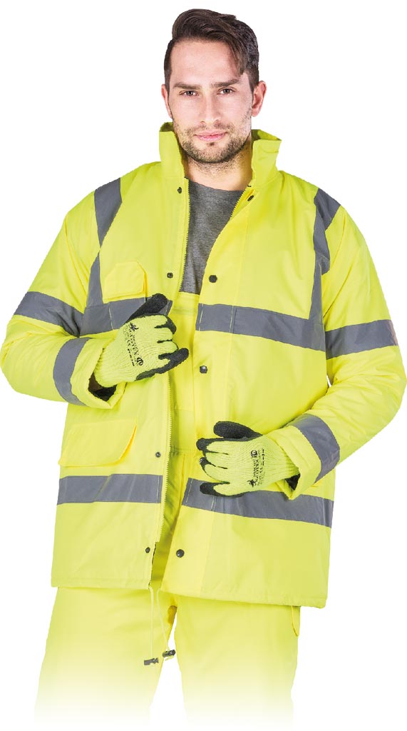 KURTKA OCHRONNA OCIEPLANA - ŻÓŁTY XXXL