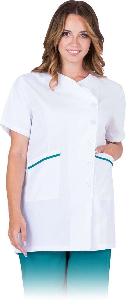 BLUZA OCHRONNA - BIAŁO-ZIELONY TEAL 2XL