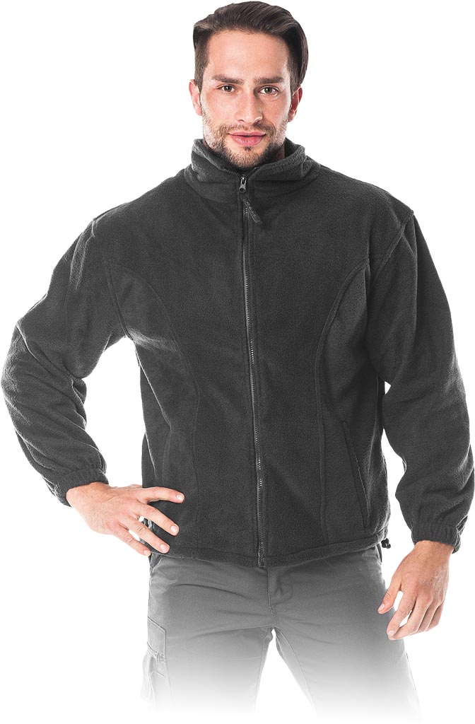 BLUZA OCHRONNA Z POLARU - CZARNY L