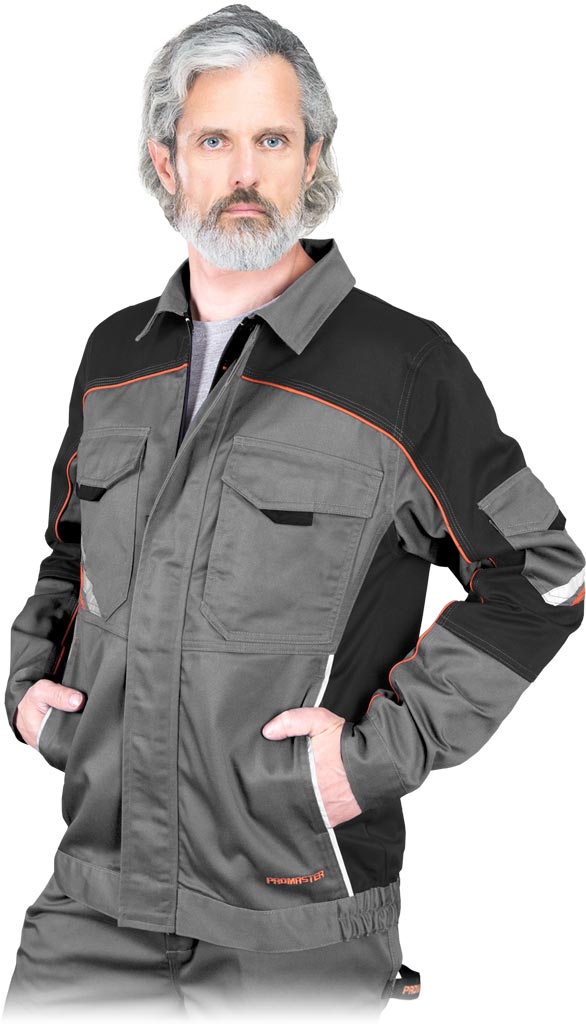 BLUZA OCHRONNA - STALOWO-CZARNO-POMARAŃCZOWY 3XL