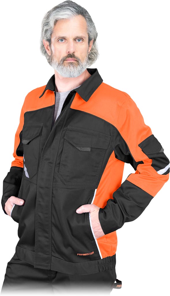BLUZA OCHRONNA - CZARNO-POMARAŃCZOWO-SZARY XL