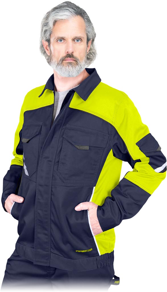 BLUZA OCHRONNA - GRANATOWO-ŻÓŁTO-SZARY M