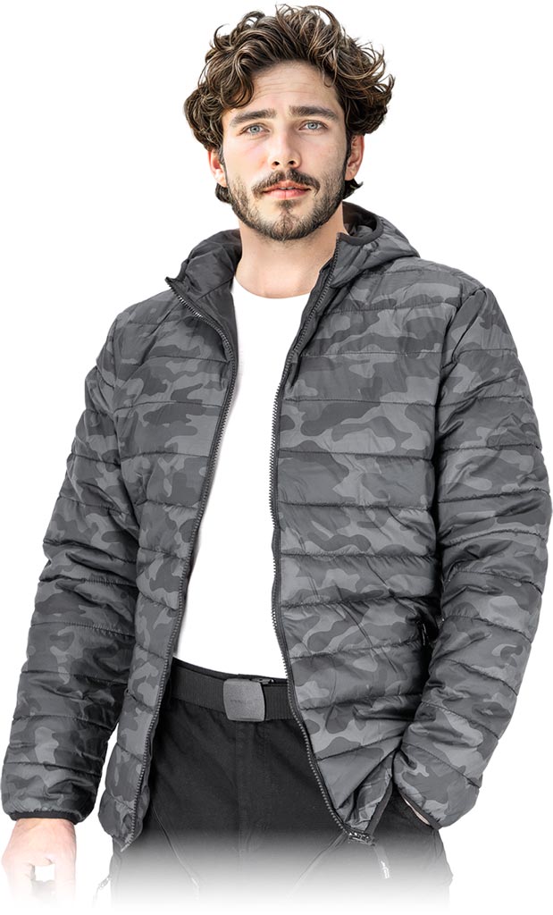 KURTKA OCHRONNA OCIEPLANA - MORO-CZARNY 2XL