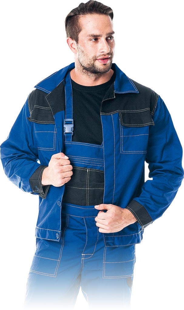 BLUZA OCHRONNA - NIEBIESKO-CZARNY L