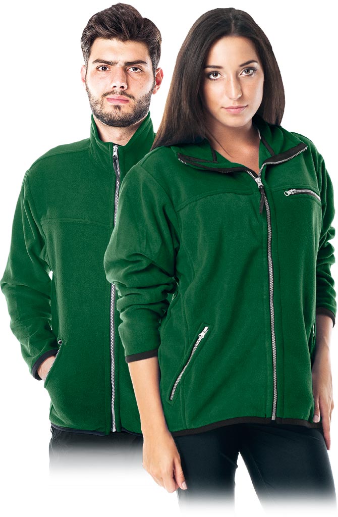 BLUZA OCHRONNA Z POLARU - ZIELONY L