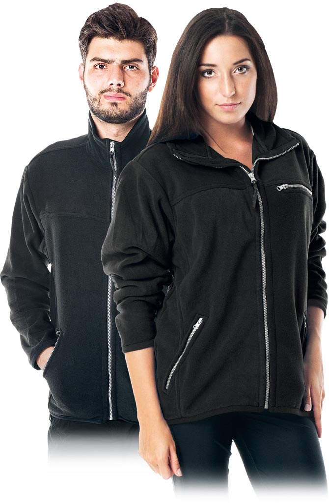 BLUZA OCHRONNA Z POLARU - CZARNY L